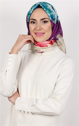 Piramit Tafta Dijital Eşarp 1928-4