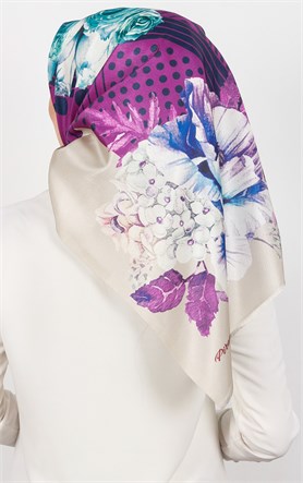 Piramit Tafta Dijital Eşarp 1928-4