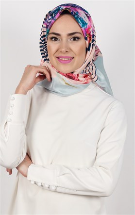 Piramit Tafta Dijital Eşarp 1928-6