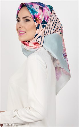 Piramit Tafta Dijital Eşarp 1928-6