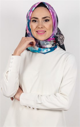 Piramit Tafta Dijital Eşarp 1929-3