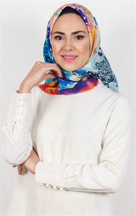 Piramit Tafta Dijital Eşarp 1929-4