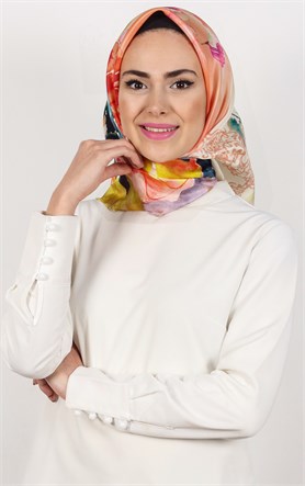 Piramit Tafta Dijital Eşarp 1929-5