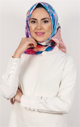 Piramit Tafta Dijital Eşarp 1929-6