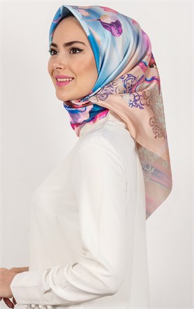 Piramit Tafta Dijital Eşarp 1929-7