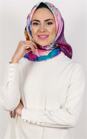 Piramit Tafta Dijital Eşarp 1929-8