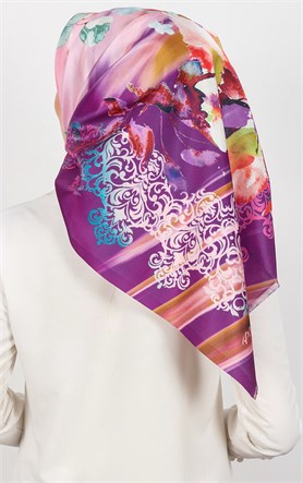 Piramit Tafta Dijital Eşarp 1929-8