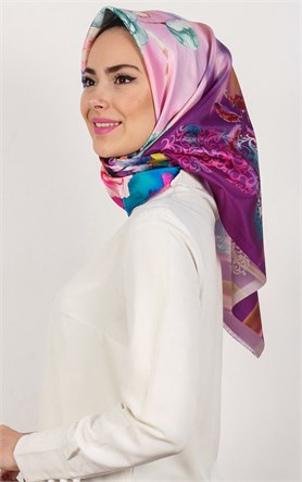 Piramit Tafta Dijital Eşarp 1929-8