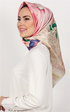 Piramit Tafta Dijital Eşarp 1929-9