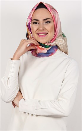 Piramit Tafta Dijital Eşarp 1929-9