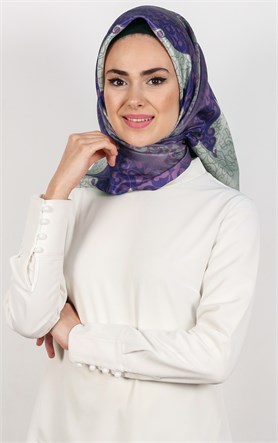 Piramit Tafta Dijital Eşarp 1931-13