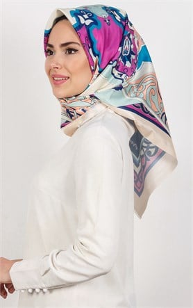 Piramit Tafta Dijital Eşarp 1932-4