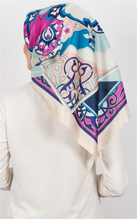 Piramit Tafta Dijital Eşarp 1932-4