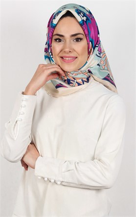 Piramit Tafta Dijital Eşarp 1932-4