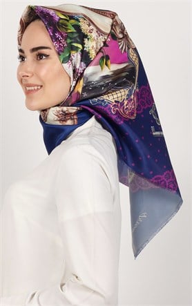 Piramit Tafta Dijital Eşarp 1934-11