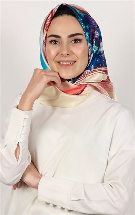 Piramit Tafta Dijital Eşarp 1934-4