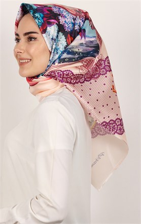 Piramit Tafta Dijital Eşarp 1934-7