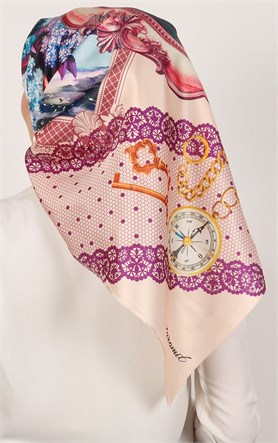 Piramit Tafta Dijital Eşarp 1934-7