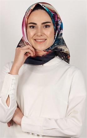 Piramit Tafta Dijital Eşarp 1934-8