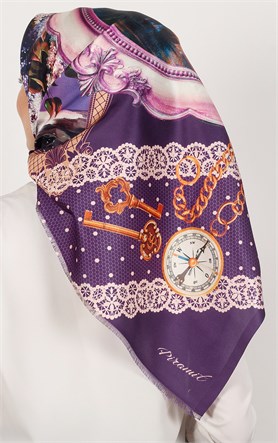 Piramit Tafta Dijital Eşarp 1934-9