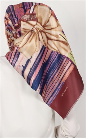 Piramit Tafta Dijital Eşarp 1935-5