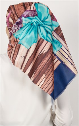 Piramit Tafta Dijital Eşarp 1935-7