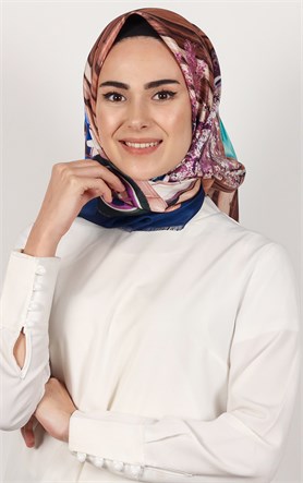 Piramit Tafta Dijital Eşarp 1935-7