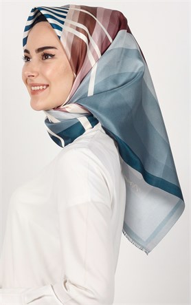 Piramit Tafta Dijital Eşarp 1937-4