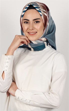 Piramit Tafta Dijital Eşarp 1937-4