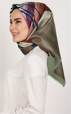 Piramit Tafta Dijital Eşarp 1937-6