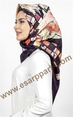 Piramit Tafta Dijital Eşarp 1940-10