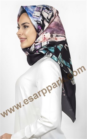 Piramit Tafta Dijital Eşarp 1940-2