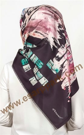 Piramit Tafta Dijital Eşarp 1940-4