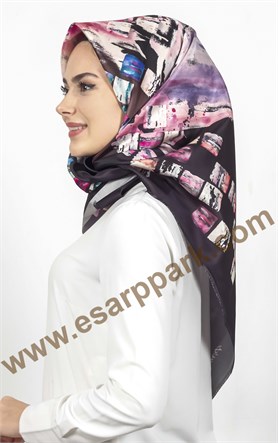 Piramit Tafta Dijital Eşarp 1940-5