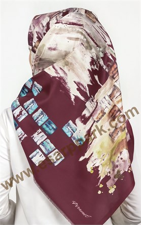 Piramit Tafta Dijital Eşarp 1940-7