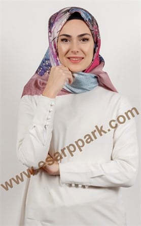 Piramit Tafta Dijital Eşarp 1942-3