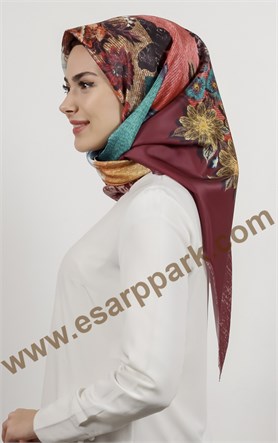 Piramit Tafta Dijital Eşarp 1942-4