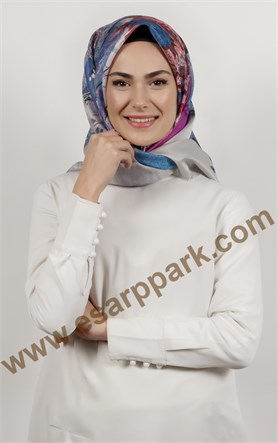 Piramit Tafta Dijital Eşarp 1942-8