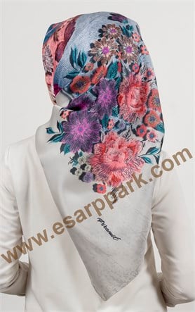 Piramit Tafta Dijital Eşarp 1942-8