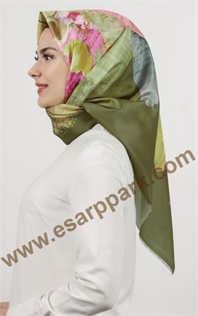 Piramit Tafta Dijital Eşarp 1943-8