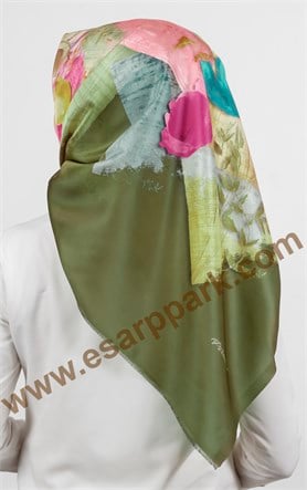 Piramit Tafta Dijital Eşarp 1943-8