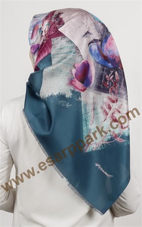 Piramit Tafta Dijital Eşarp 1943-9