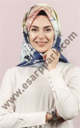 Piramit Tafta Dijital Eşarp 1946-11