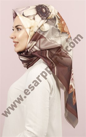 Piramit Tafta Dijital Eşarp 1946-12