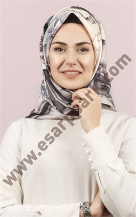 Piramit Tafta Dijital Eşarp 1946-15