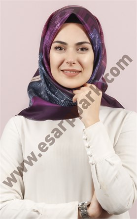 Piramit Tafta Dijital Eşarp 1946-16