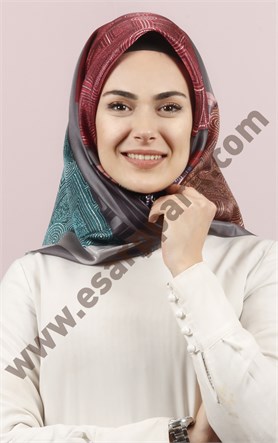 Piramit Tafta Dijital Eşarp 1946-17