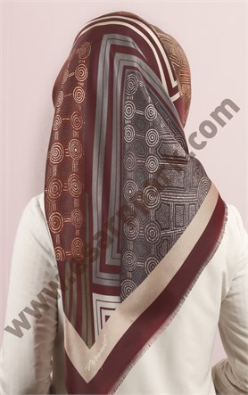 Piramit Tafta Dijital Eşarp 1946-18