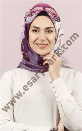 Piramit Tafta Dijital Eşarp 1946-21