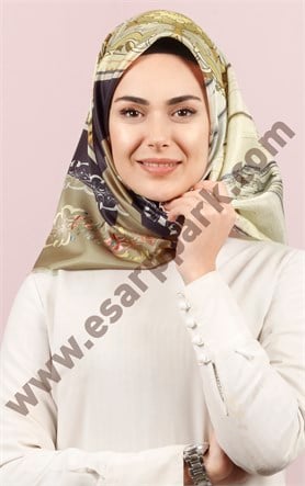 Piramit Tafta Dijital Eşarp 1946-24